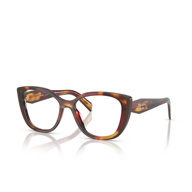 Prada PR B04V Korrektionsbrillen 22A1O1 poppy tortoise / bordeaux - Dreiviertelansicht