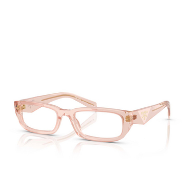 Gafas graduadas Prada PR B05V 19Q1O1 transparent peach - Vista tres cuartos