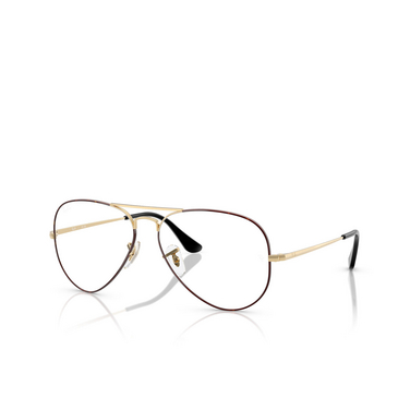 Gafas graduadas Ray-Ban AVIATOR 3175 black on arista - Vista tres cuartos