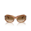 Lunettes de soleil Ray-Ban BEATE 140351 striped brown - Vignette du produit 1/4