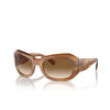 Lunettes de soleil Ray-Ban BEATE 140351 striped brown - Vignette du produit 2/4