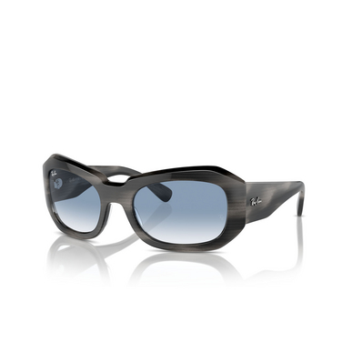 Gafas de sol Ray-Ban BEATE 14043F striped grey - Vista tres cuartos