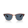 Lunettes de soleil Ray-Ban CLUBMASTER REVERSE 13983A striped havana on rose gold - Vignette du produit 1/4