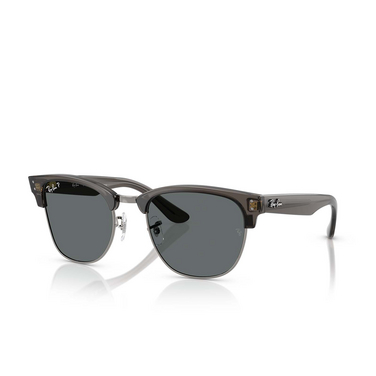 Occhiali da sole Ray-Ban CLUBMASTER REVERSE 670781 transparent dark grey on gunmetal - tre quarti