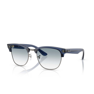 Occhiali da sole Ray-Ban CLUBMASTER REVERSE 670879 transparent navy blue on gunmetal - tre quarti