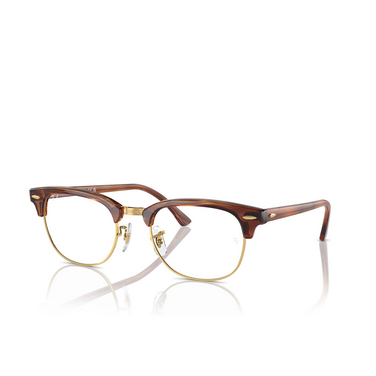 Ray-Ban CLUBMASTER Eyeglasses 8375 striped brown - three-quarters view