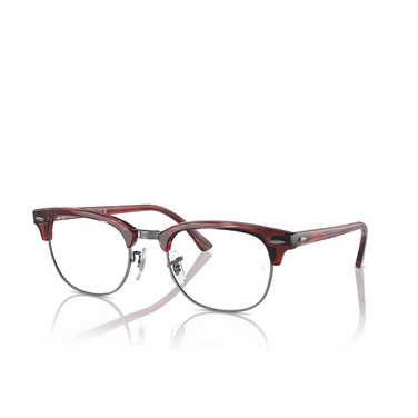 Ray-Ban CLUBMASTER Eyeglasses 8376 striped red - three-quarters view