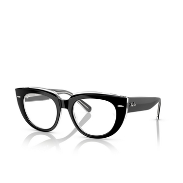 Ray-Ban DOREEN Eyeglasses 2034 black on transparent - three-quarters view