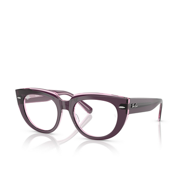 Ray-Ban DOREEN Eyeglasses 8364 violet on transparent pink - three-quarters view