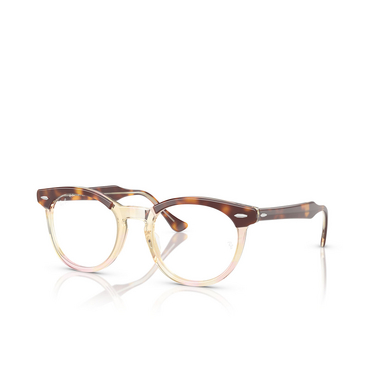 Ray-Ban EAGLEEYE Eyeglasses 8402 light havana on multicolour - three-quarters view