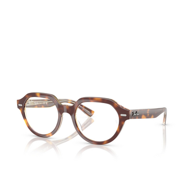 Ray-Ban GINA Eyeglasses 8402 light havana on multicolour - three-quarters view