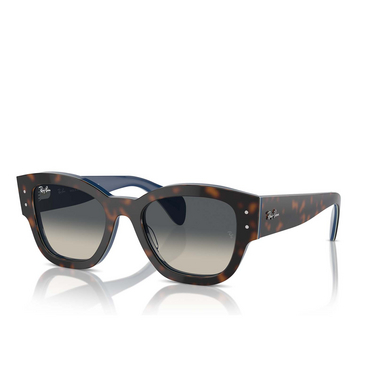 Ray-Ban JORGE Sunglasses 140171 havana grey on blue - three-quarters view