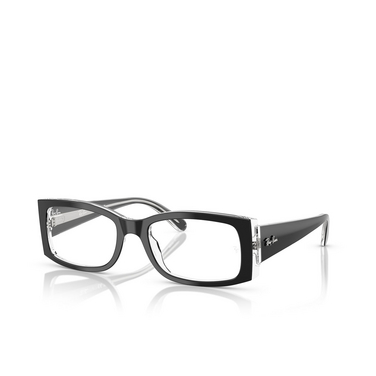 Gafas graduadas Ray-Ban MIRIAM 2034 black on transparent - Vista tres cuartos