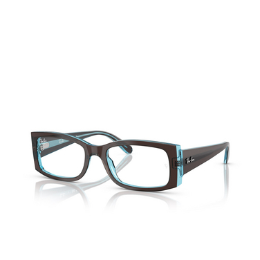 Occhiali da vista Ray-Ban MIRIAM 8366 brown on transparent blue - tre quarti