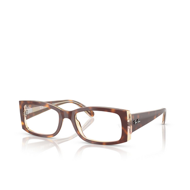 Ray-Ban MIRIAM Eyeglasses 8402 light havana on multicolour - three-quarters view