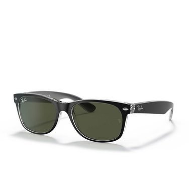 Ray-Ban NEW WAYFARER Sunglasses 6052 black on transparent - three-quarters view