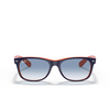 Ray-Ban NEW WAYFARER Sunglasses 789/3F blue on orange - product thumbnail 1/4