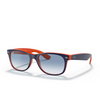 Ray-Ban NEW WAYFARER Sunglasses 789/3F blue on orange - product thumbnail 2/4
