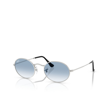 Ray-Ban OVAL Sunglasses 003/3F silver - three-quarters view