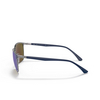 Occhiali da sole Ray-Ban RB3686 92044L blue on gunmetal - anteprima prodotto 3/4