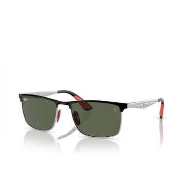 Occhiali da sole Ray-Ban RB3726M F06071 black on silver - tre quarti