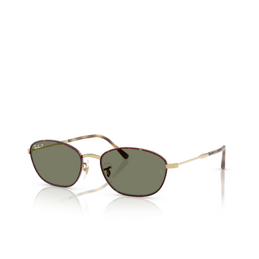 Ray-Ban RB3749 Sunglasses 927358 havana on gold - three-quarters view