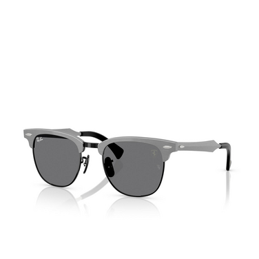 Ray-Ban RB3807M Sunglasses F108K8 brushed grey on black - three-quarters view