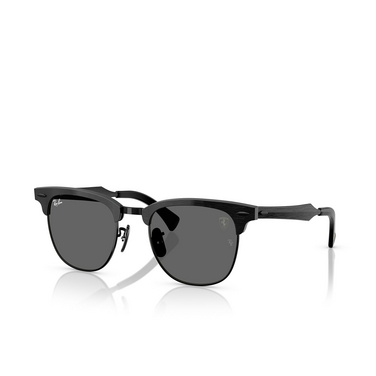 Ray-Ban RB3807M Sunglasses F111B1 brushed black on black - three-quarters view