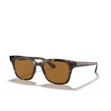 Ray-Ban RB4323 Sunglasses 710/83 light havana - three-quarters view