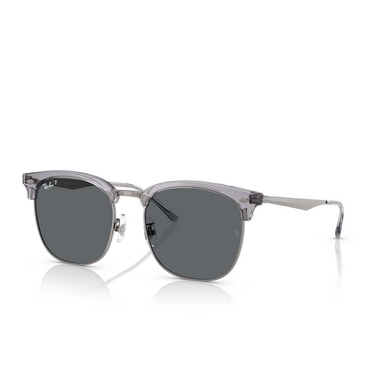 Lunettes de soleil Ray-Ban RB4418D 679281 transparent grey on gunmetal - Vue trois quarts