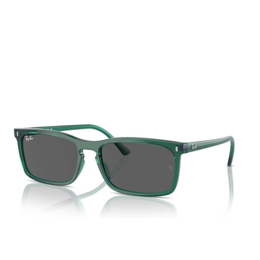 Ray-Ban RB4435 Sunglasses 6615B1 transparent green - three-quarters view