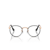 Gafas graduadas Ray-Ban ROUND METAL 3173 black on rose gold - Miniatura del producto 1/4