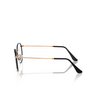 Occhiali da vista Ray-Ban ROUND METAL 3173 black on rose gold - anteprima prodotto 3/4