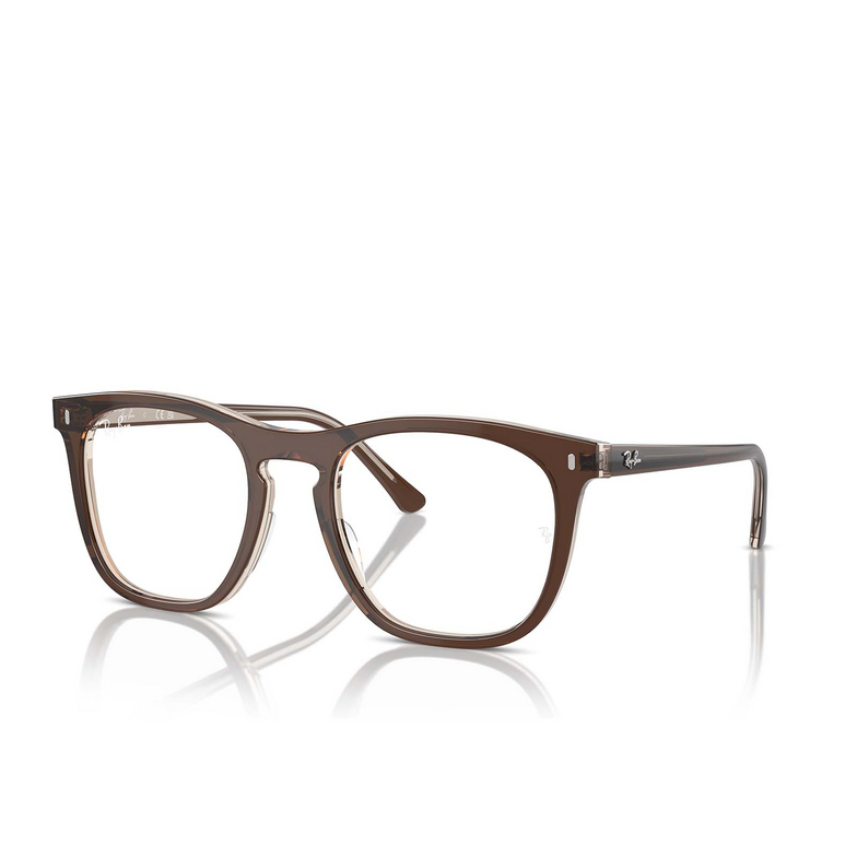 Gafas graduadas Ray-Ban RX2210V 8365 brown on transparent light brown - 2/4