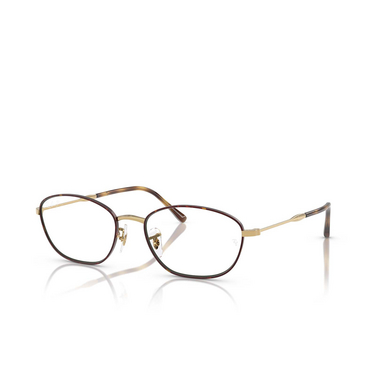 Ray-Ban RX3749V Eyeglasses 3177 havana on gold - three-quarters view