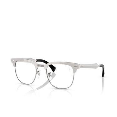 Ray-Ban RX3807VM Eyeglasses F106 brushed silver on gunmetal - three-quarters view