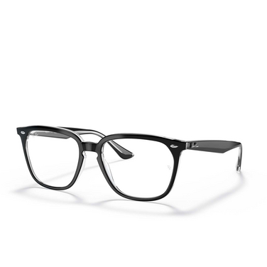 Ray-Ban RX4362V Korrektionsbrillen 2034 black on transparent - Dreiviertelansicht