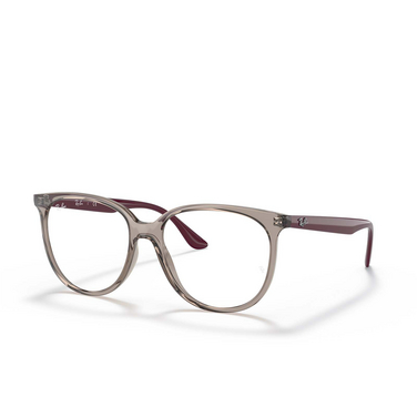 Lunettes de vue Ray-Ban RX4378V 8083 transparent grey - Vue trois quarts