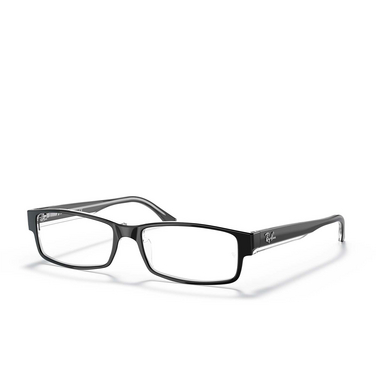 Gafas graduadas Ray-Ban RX5114 2034 black on transparent - Vista tres cuartos