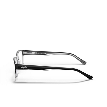 Ray-Ban RX5169 Eyeglasses 2034 black on transparent - three-quarters view