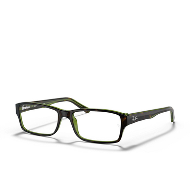 Ray-Ban RX5169 Eyeglasses 2383 havana on green - three-quarters view