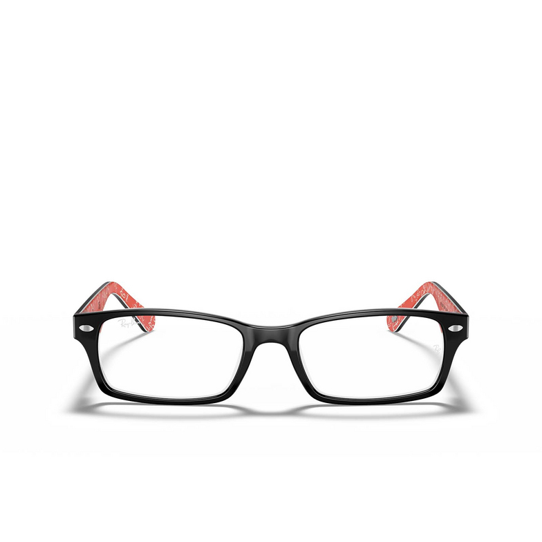 Gafas graduadas Ray-Ban RX5206 2479 black on red - 1/4