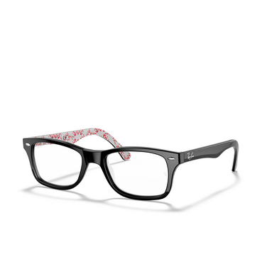 Ray-Ban RX5228 Eyeglasses 5014 black on white - three-quarters view