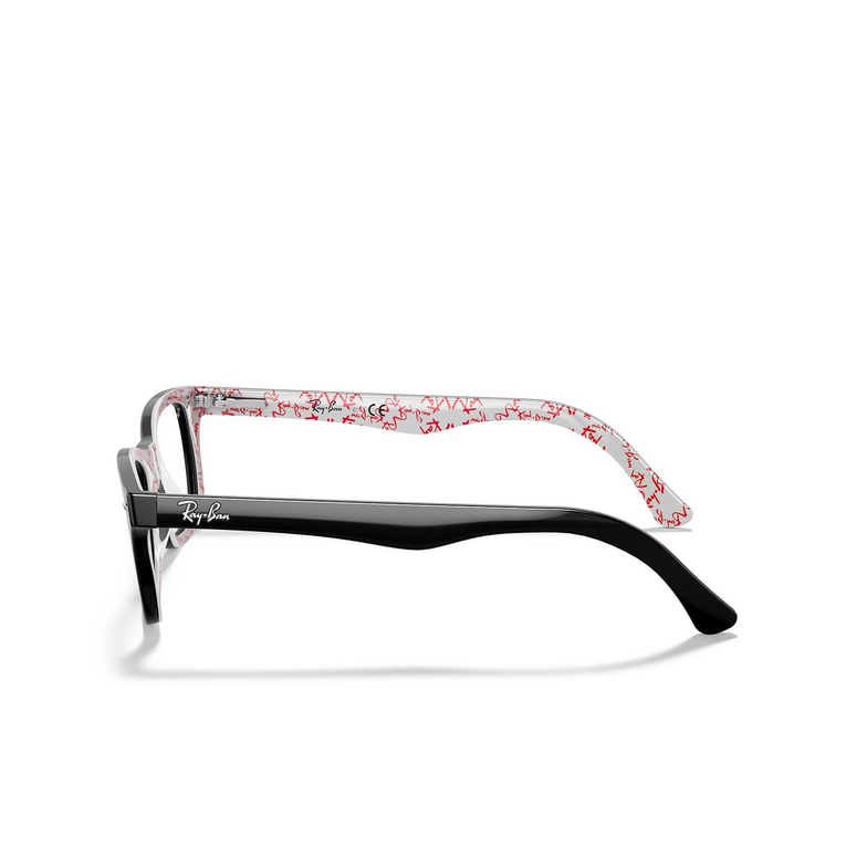 Ray-Ban RX5228 Korrektionsbrillen 5014 black on white - 3/4