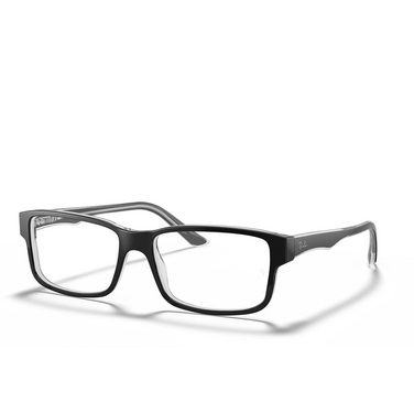 Ray-Ban RX5245 Eyeglasses 2034 black on transparent - three-quarters view