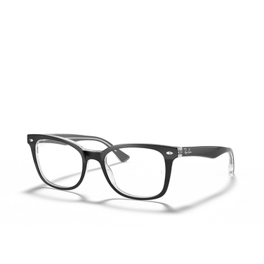 Ray-Ban RX5285 Eyeglasses 2034 black on transparent - three-quarters view