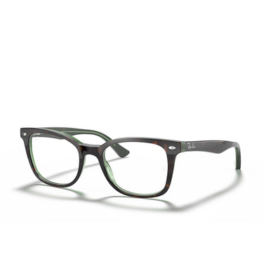 Ray-Ban RX5285 Eyeglasses 2383 havana on green - three-quarters view