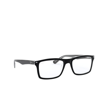Ray-Ban RX5287 Eyeglasses 2034 black on transparent - three-quarters view