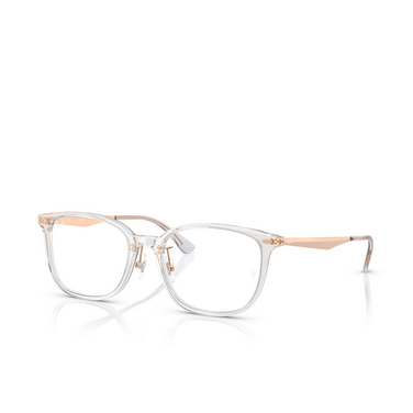 Lunettes de vue Ray-Ban RX5403D 8416 transparent grey - Vue trois quarts