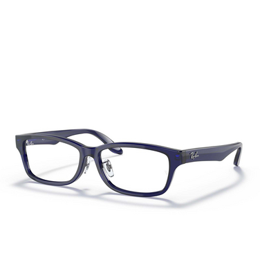 Ray-Ban RX5408D Korrektionsbrillen 5986 transparent dark blue - Dreiviertelansicht